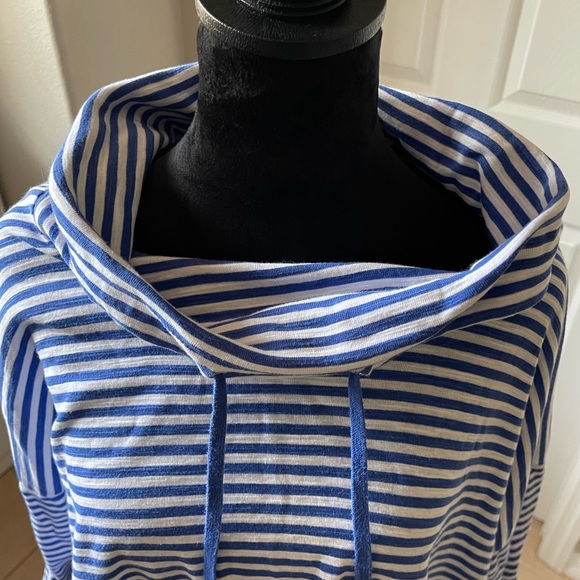 Anne Klein blue and white striped tunic sweatshirt size XXL Plus size - Picture 3 of 9